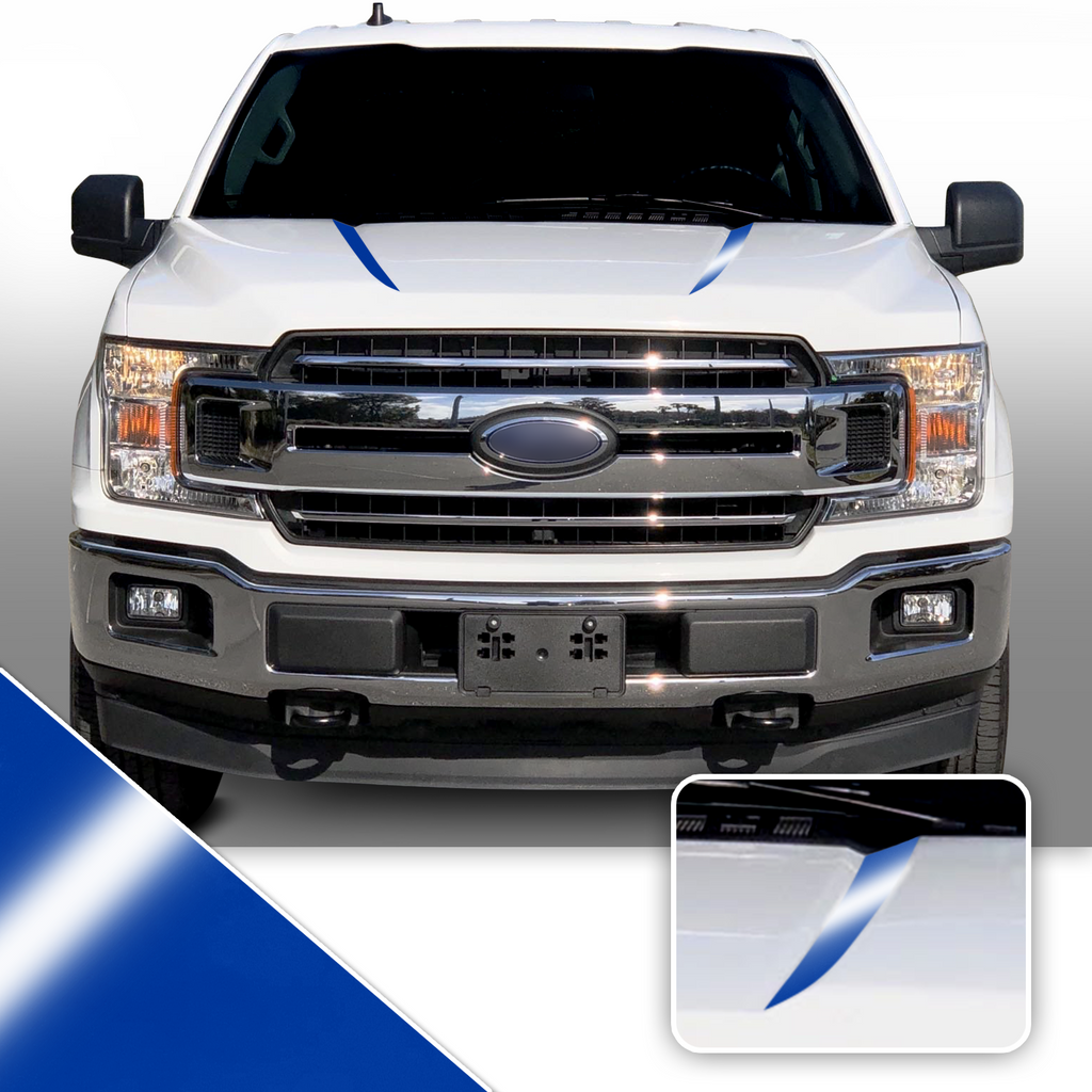 Inner Hood Spears Overlay Decal Trim Compatible with and Fits F150 + Raptor 2015-2020