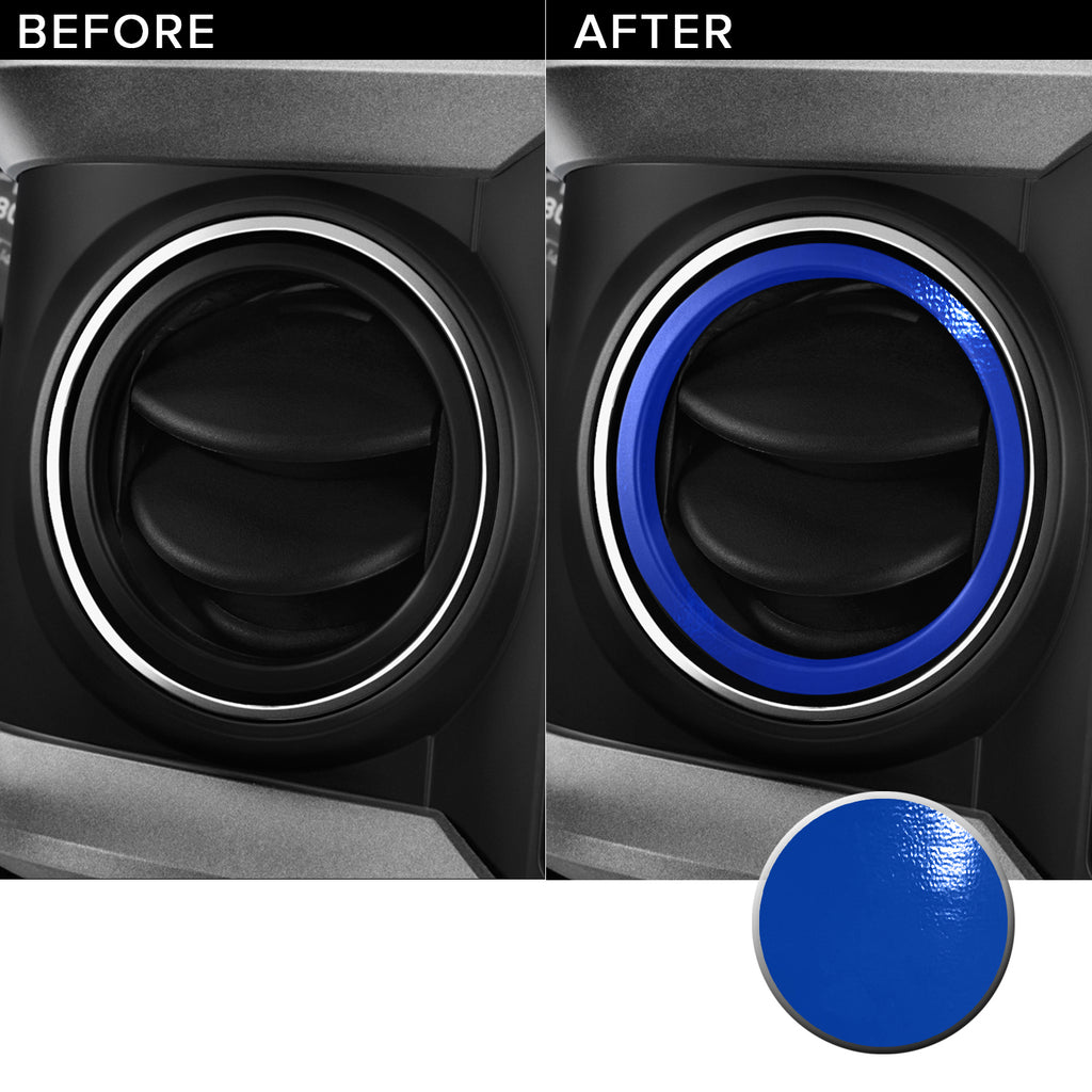 AC Vent Ring (4 Piece Kit) Overlay Vinyl Decal Compatible with and Fits Toyota Tacoma 2016-2019