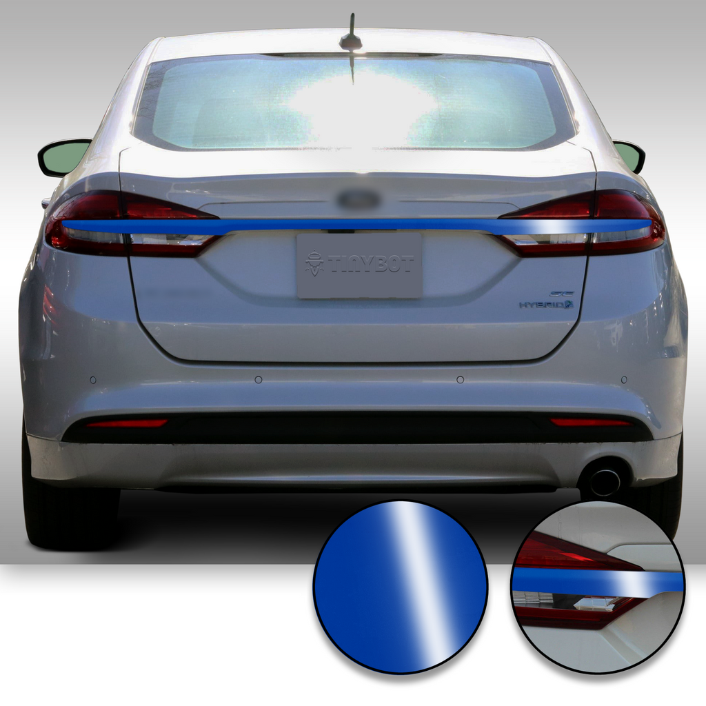 Trunk Trim Rear Chrome Delete Precut Vinyl Wrap Overlay Kit Compatible with and Fits Fusion 2017-2019