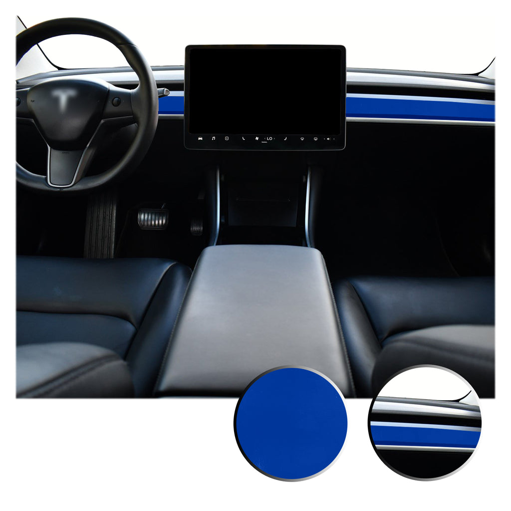 Dashboard Overlay Decal Trim Kit Compatible with and Fits Tesla Model 3 2017-2020