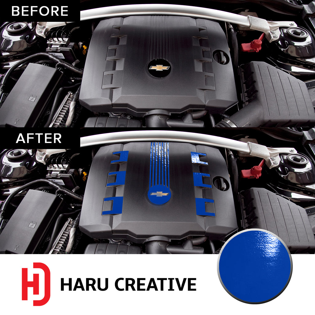 Engine V6 Cover Vinyl Decal Overlay Trim Wrap Compatible with & Fits Camaro RS 2010-2015
