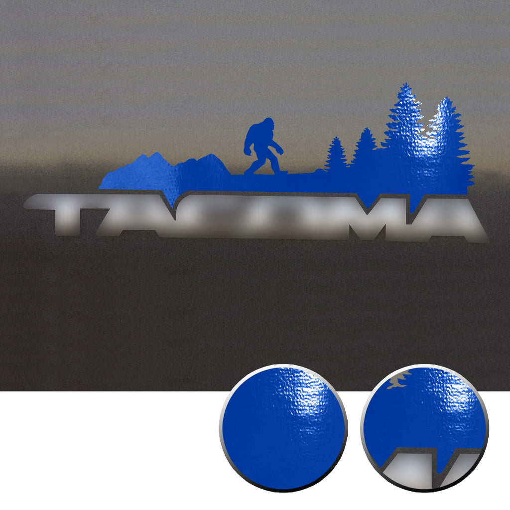 2x Door Badge Emblem Bigfoot Vinyl Decals Overlay Compatible with Toyota Tacoma 2005-2015