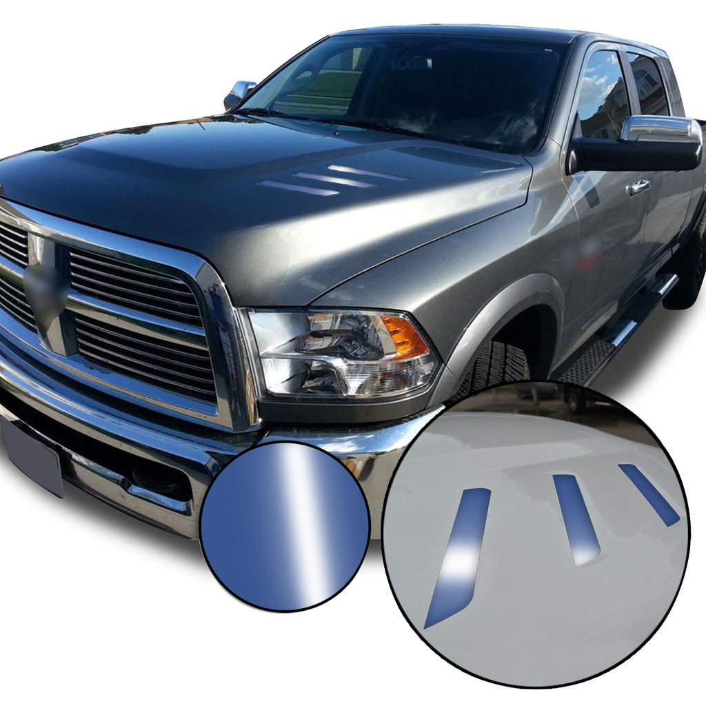 Front Hood Grille Stripe Insert Overlay Vinyl Decal Compatible with and Fits Dodge Ram 2010-2018