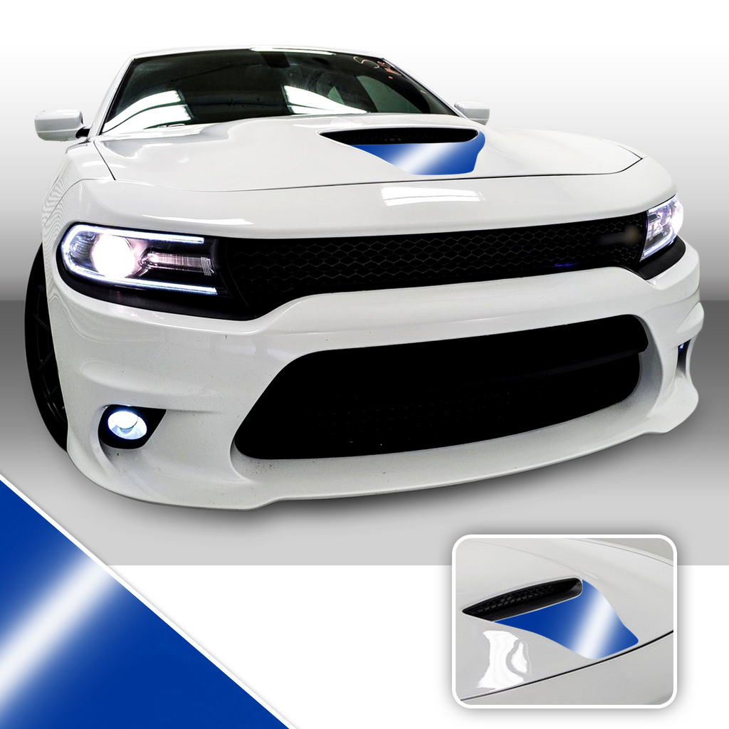 Front Hood Scoop Vinyl Wrap Decal Kit Compatible with and fits Charger Scat Pack 2015-2020