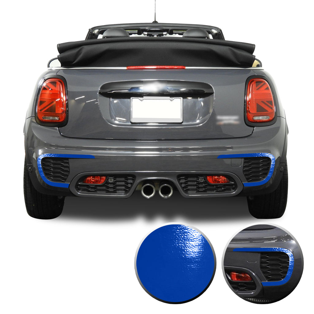 Rear Bumper Bezel Accent Vinyl Decal Overlay Wrap Compatible with John Cooper Works F56 F57 F55 Mini 2015-2020