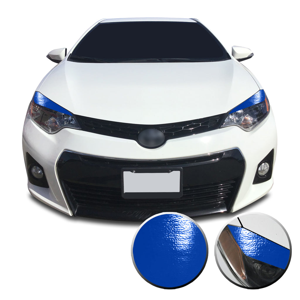 Headlight Eyelid Accent Vinyl Decal Overlay Wrap Trim Compatible with and Fits Toyota Corolla 2014-2016