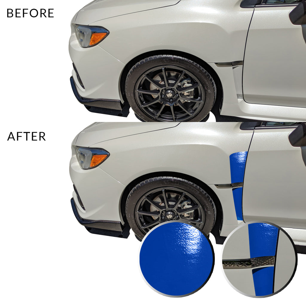 Front Fender Upper Lower Trim Vinyl Decal Overlay Wrap Inserts Sticker Compatible with and Fits WRX STi 2015-2019