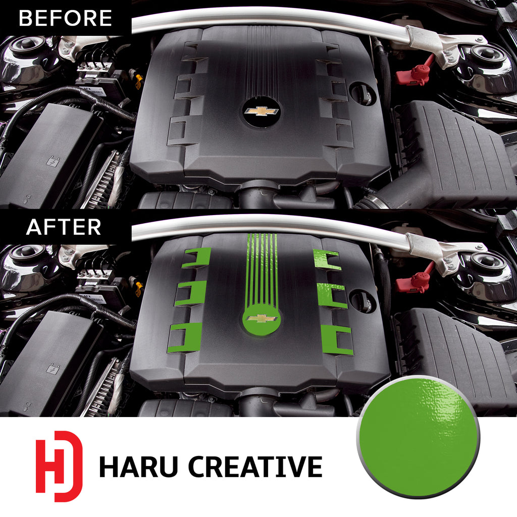 Engine V6 Cover Vinyl Decal Overlay Trim Wrap Compatible with & Fits Camaro RS 2010-2015