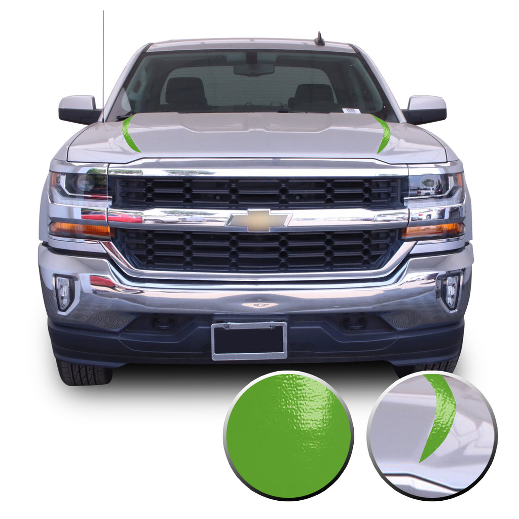 Hood Spears Graphic Overlay Vinyl Decal Wrap Compatible with Silverado 1500 2016-2018