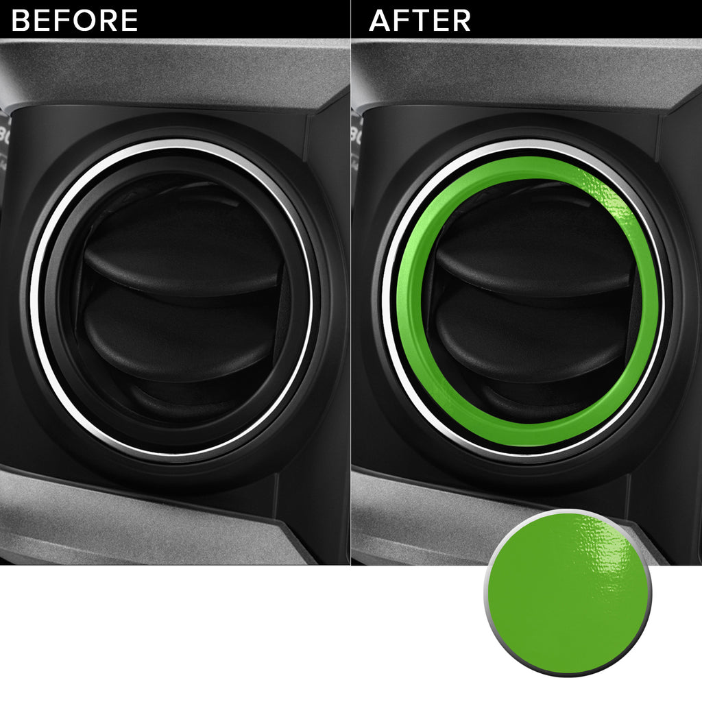 AC Vent Ring (4 Piece Kit) Overlay Vinyl Decal Compatible with and Fits Toyota Tacoma 2016-2019