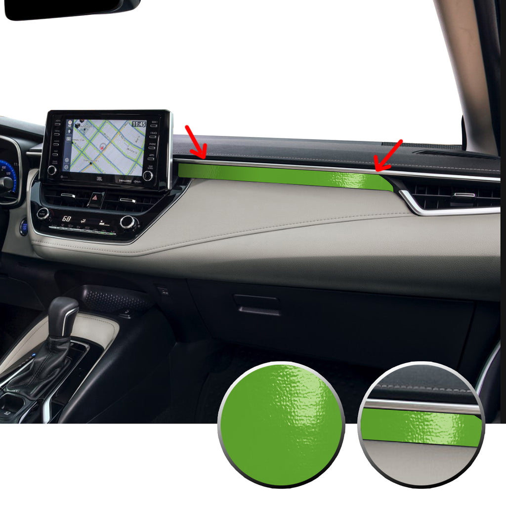 Center Dashboard Accent Vinyl Overlay Trim Precut Compatible with and Fits Corolla Toyota 2020