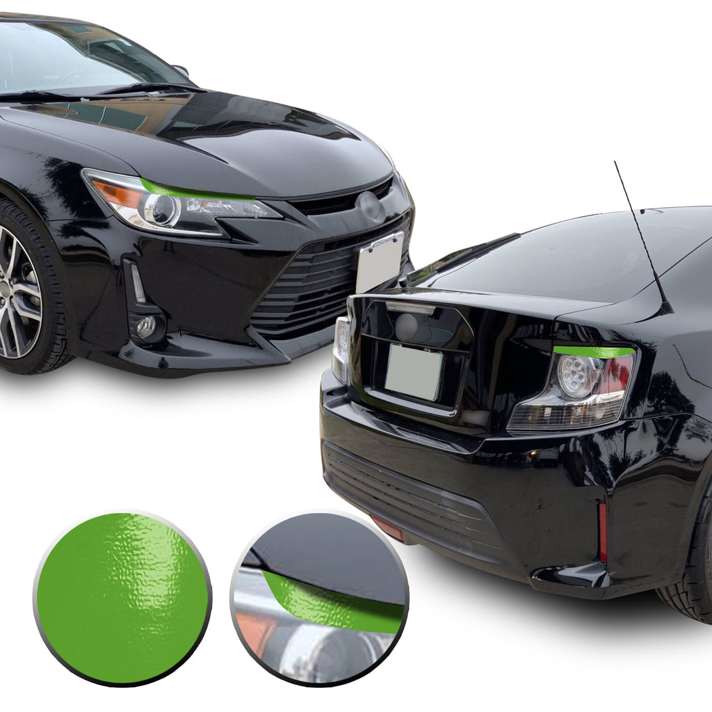 Headlight & Tail Light Eyelid Eyebrow Overlay Vinyl Decal Compatible with Scion tC 2014-2016