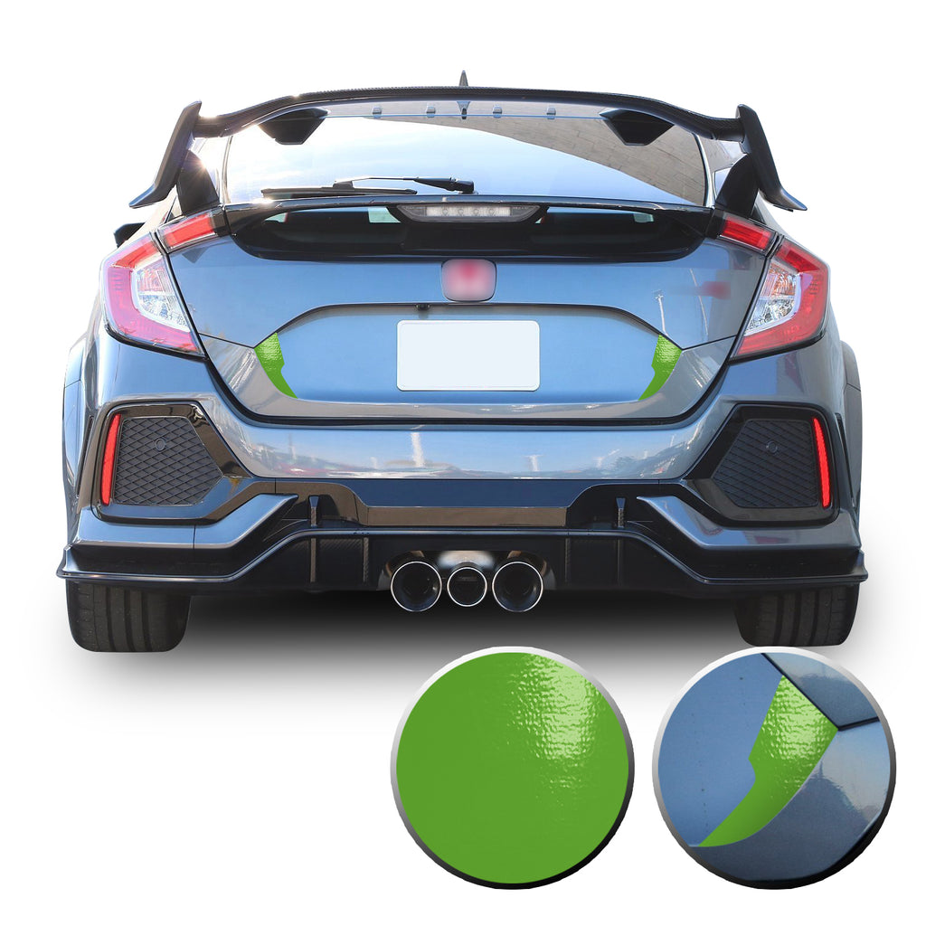Trunk Fangs Accent Vinyl Decal Overlay Wrap Compatible with Honda Civic Sedan Hatchback 2016-2020