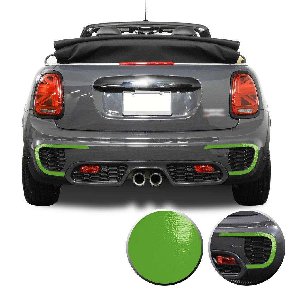 Rear Bumper Bezel Accent Vinyl Decal Overlay Wrap Compatible with John Cooper Works F56 F57 F55 Mini 2015-2020