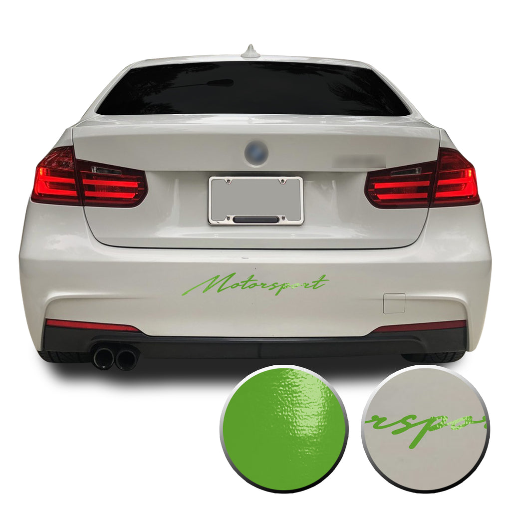 Motorsport Universal Rear Bumper Banner Graphic Overlay Pre Cut Vinyl Decal