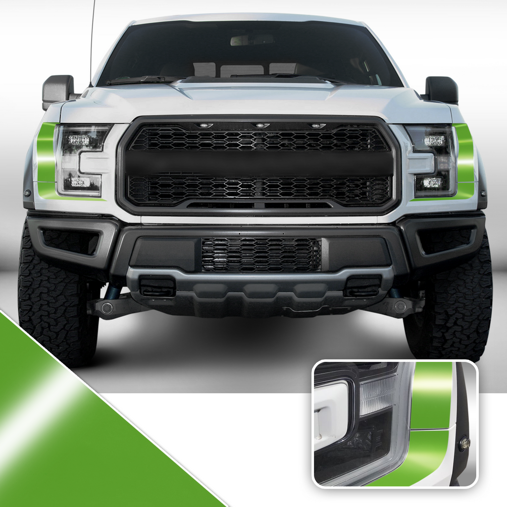 Headlight Accent Decal Overlay Trim Compatible with and Fits Raptor F-150 2018+