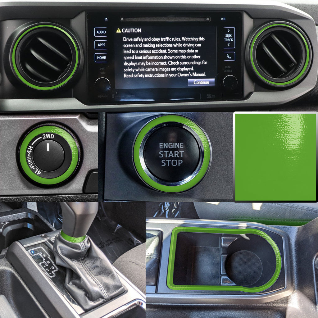 Dashboard Interior Trim Vinyl Overlay Decal Compatible with Tacoma 2016, 2017, 2018, 2019, 2020
