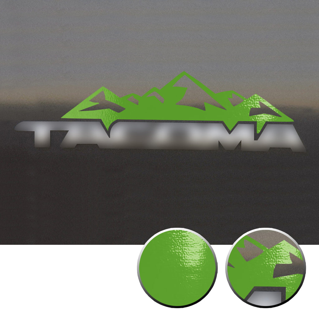 2x Door Badge Emblem Mountain Vinyl Decals Overlay Compatible with Toyota Tacoma 2005-2015