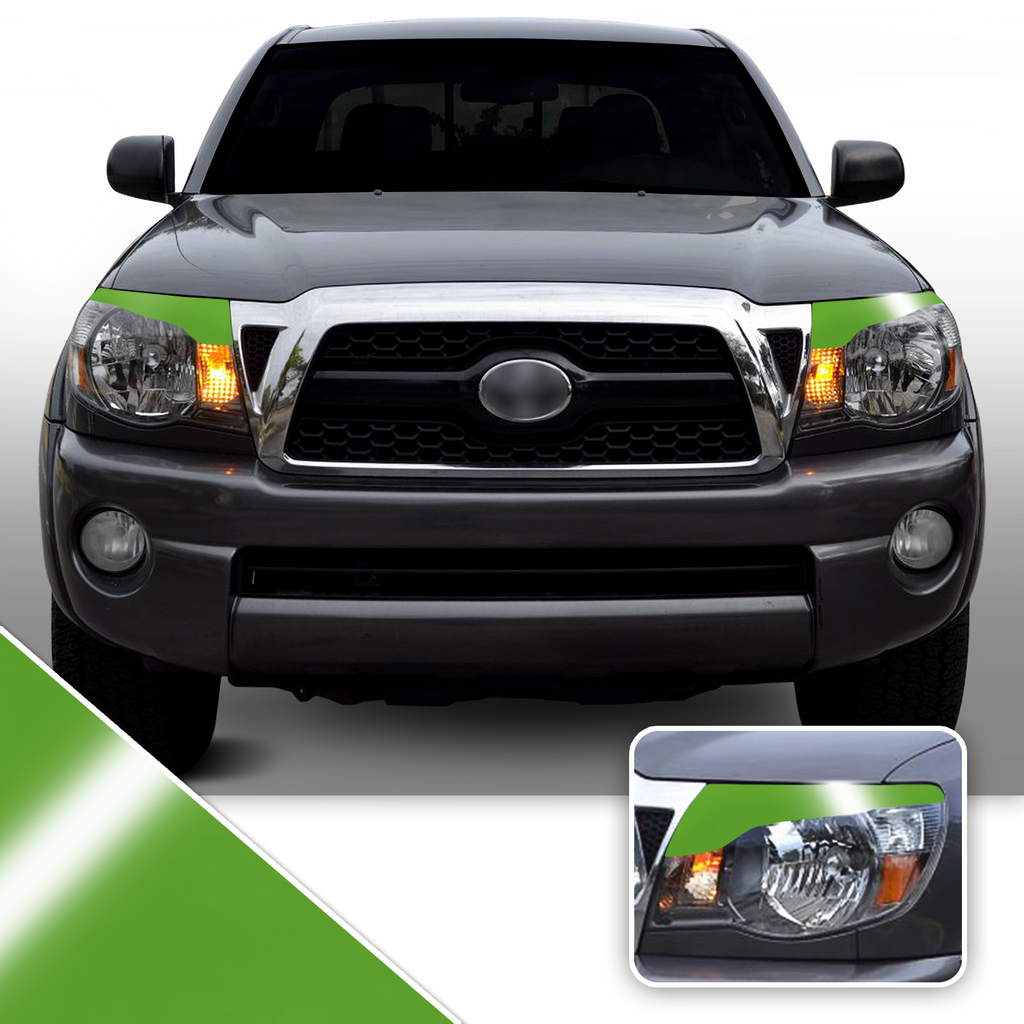 Headlight Eyelid Accent Vinyl Decal Overlay Wrap Compatible with Toyota Tacoma 2005-2011