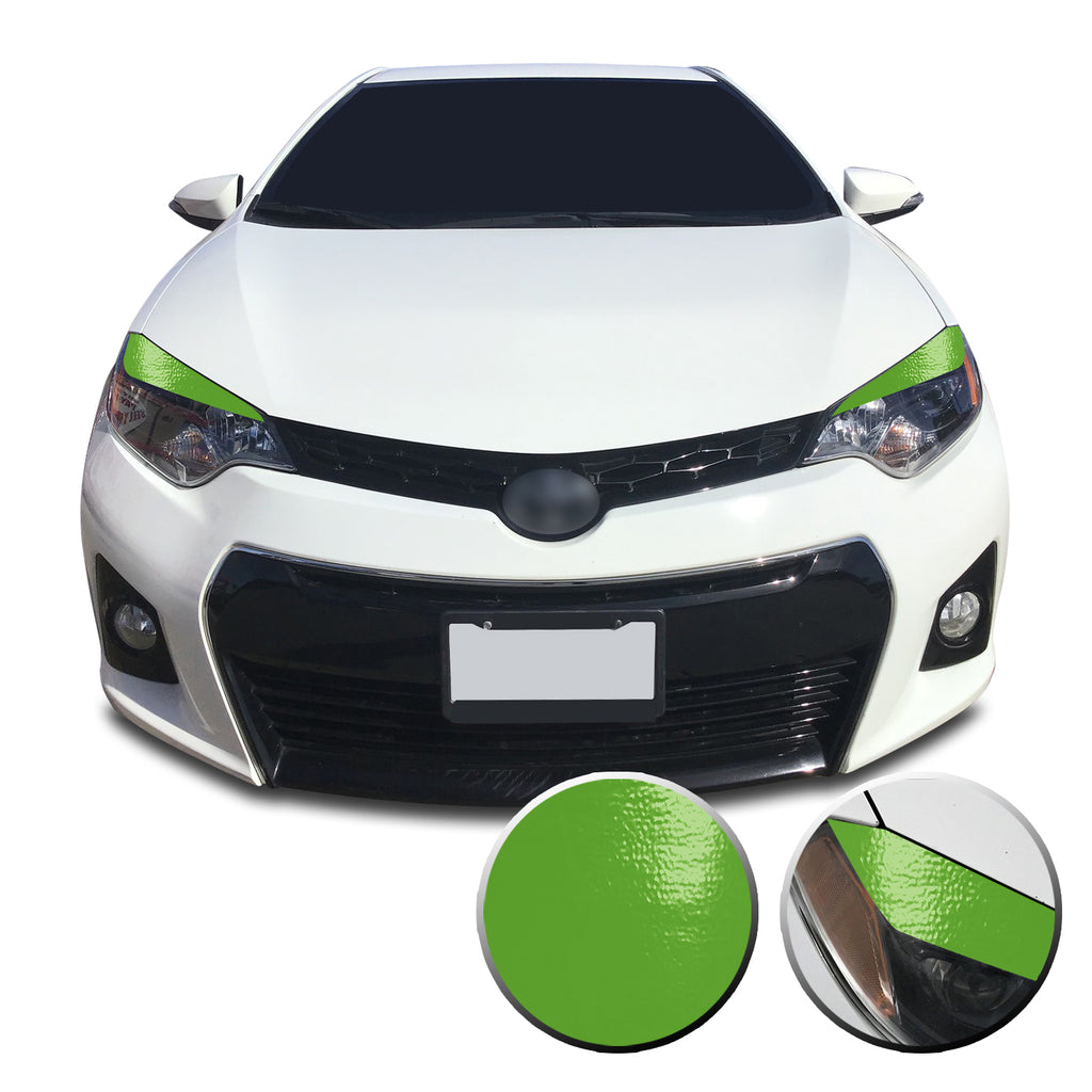 Headlight Eyelid Accent Vinyl Decal Overlay Wrap Trim Compatible with and Fits Toyota Corolla 2014-2016