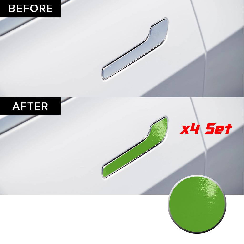 Door Handle Chrome Delete Precut Vinyl Wrap Overlay Kit Compatible with and Fits Tesla Model 3 2017-2020