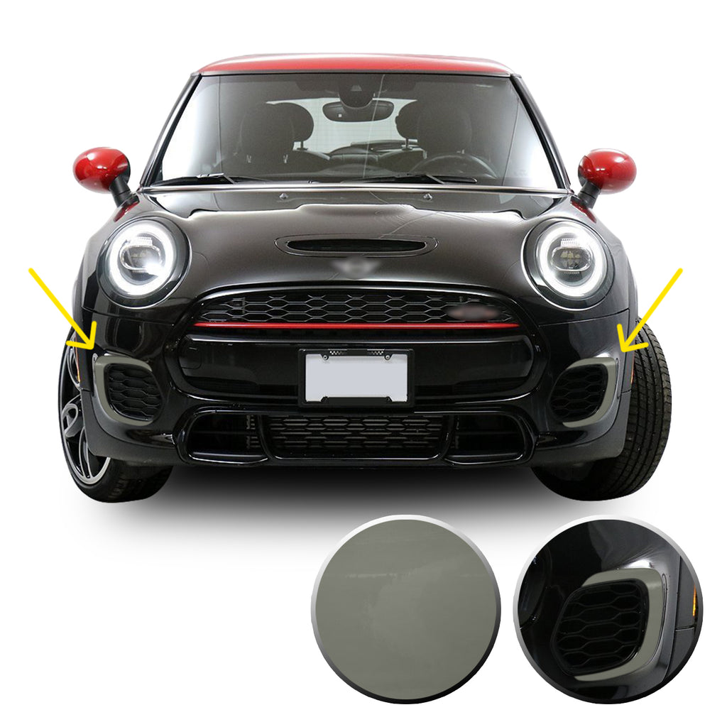 Front Bumper Bezel Accent Vinyl Decal Overlay Wrap Compatible with John Cooper Works F56 F57 F55 Mini 2015-2020