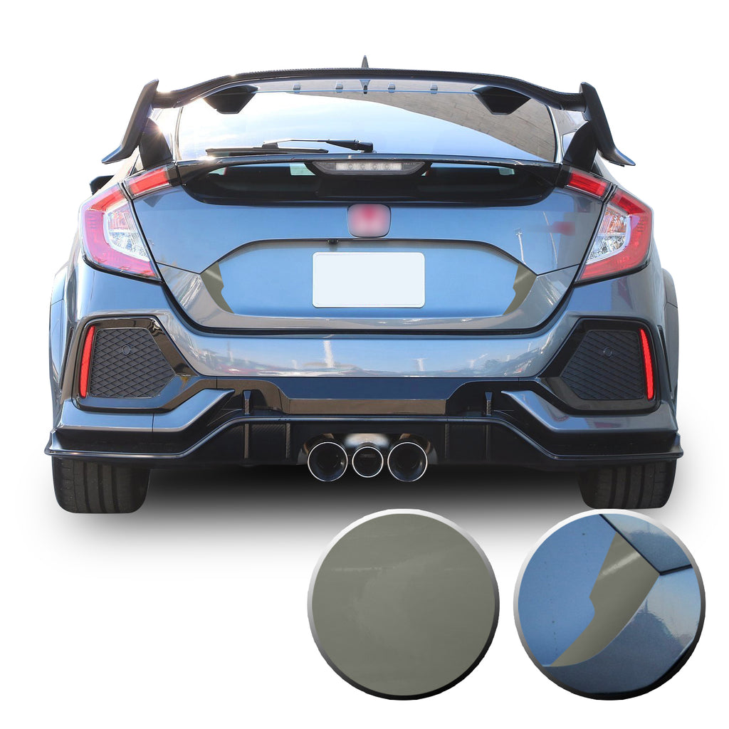 Trunk Fangs Accent Vinyl Decal Overlay Wrap Compatible with Honda Civic Sedan Hatchback 2016-2020