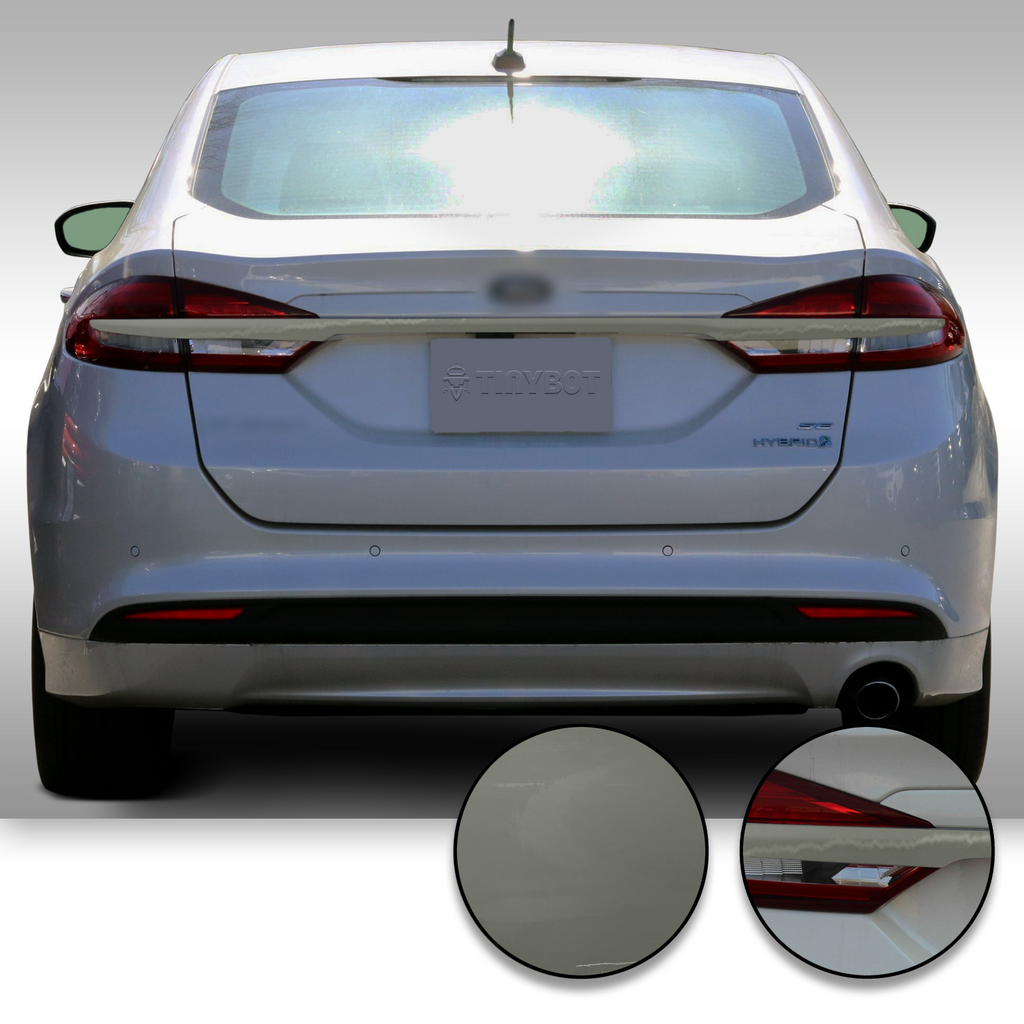 Trunk Trim Rear Chrome Delete Precut Vinyl Wrap Overlay Kit Compatible with and Fits Fusion 2017-2019