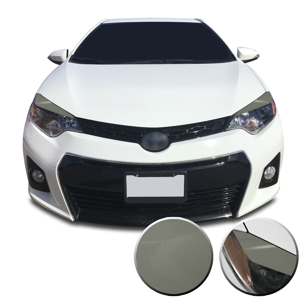 Headlight Eyelid Accent Vinyl Decal Overlay Wrap Trim Compatible with and Fits Toyota Corolla 2014-2016