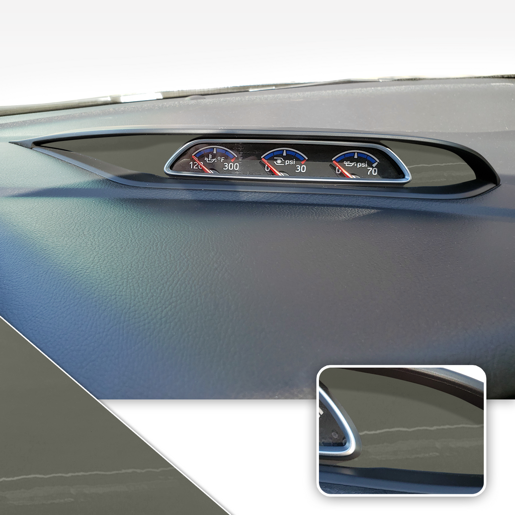 Turbo PSI Pod Instrument Gauges Vinyl Accent Overlay Wrap Trim Compatible with Ford Focus ST RS 2013-2018