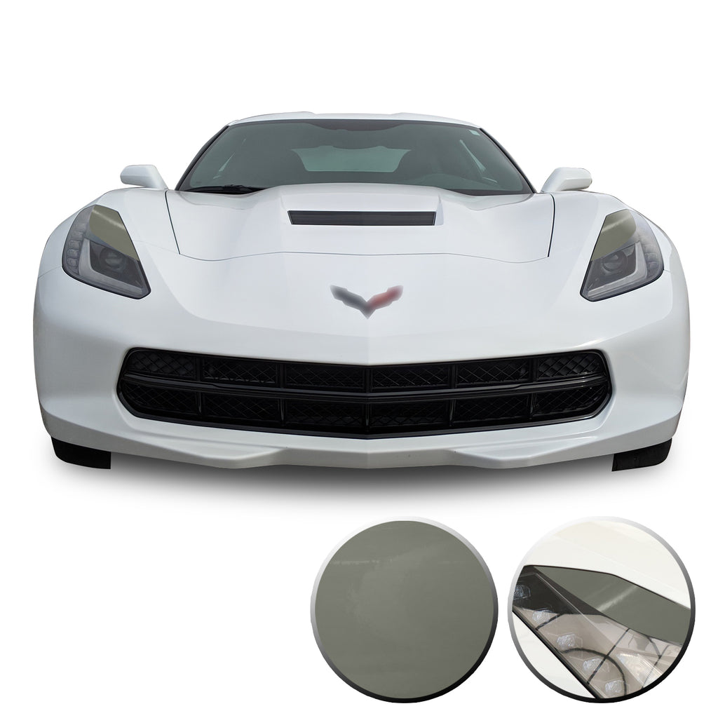 Headlight Eyelids Vinyl Decal Overlay Wrap Compatible with Corvette C7 2014-2019