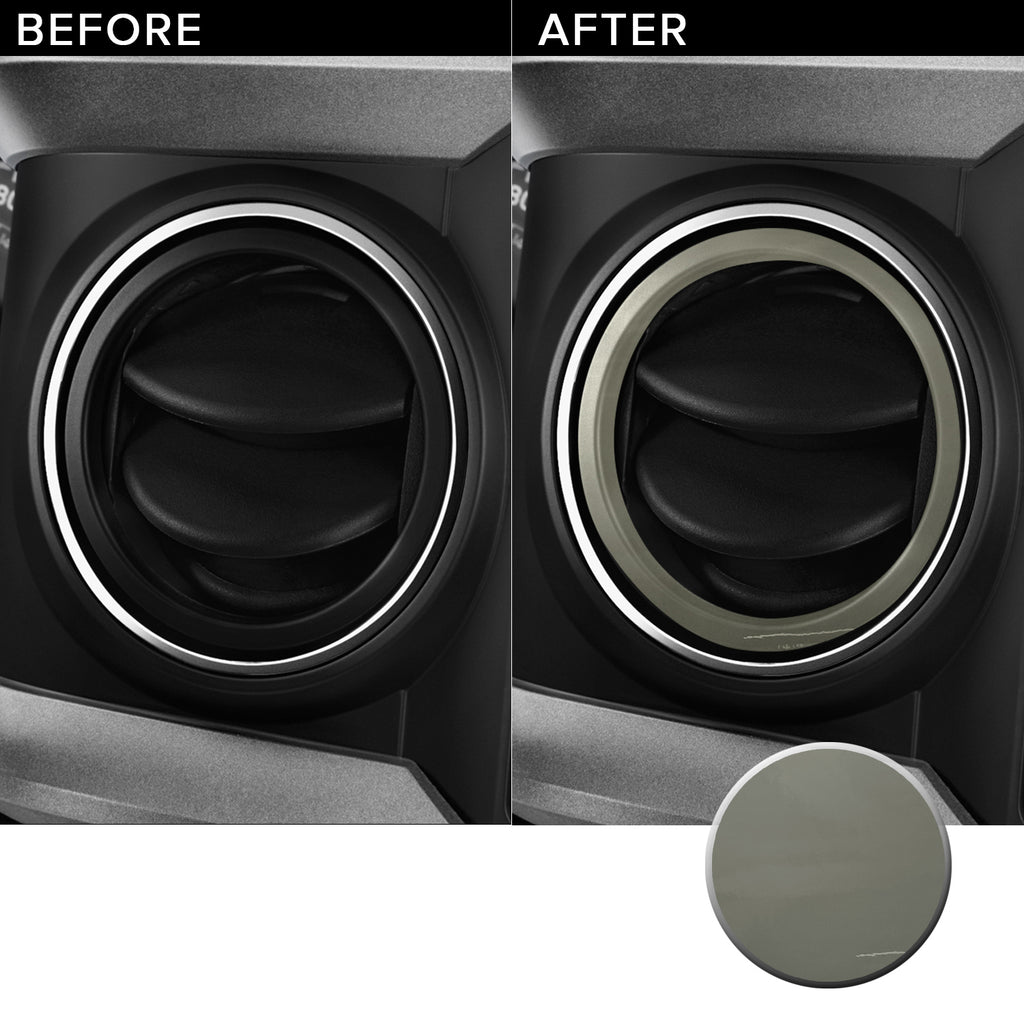 AC Vent Ring (4 Piece Kit) Overlay Vinyl Decal Compatible with and Fits Toyota Tacoma 2016-2019