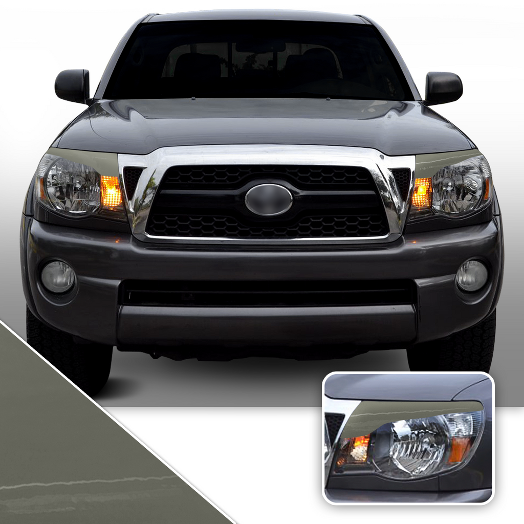 Headlight Eyelid Accent Vinyl Decal Overlay Wrap Compatible with Toyota Tacoma 2005-2011