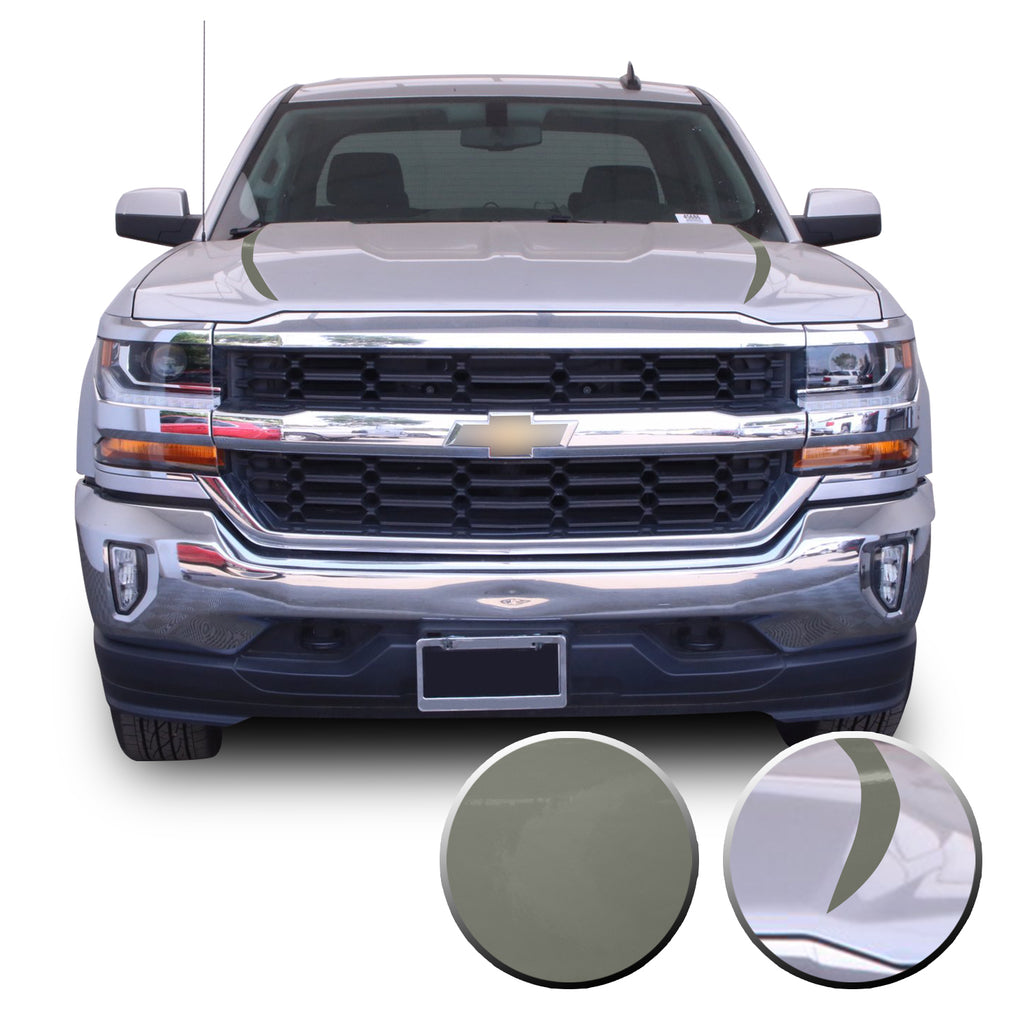 Hood Spears Graphic Overlay Vinyl Decal Wrap Compatible with Silverado 1500 2016-2018
