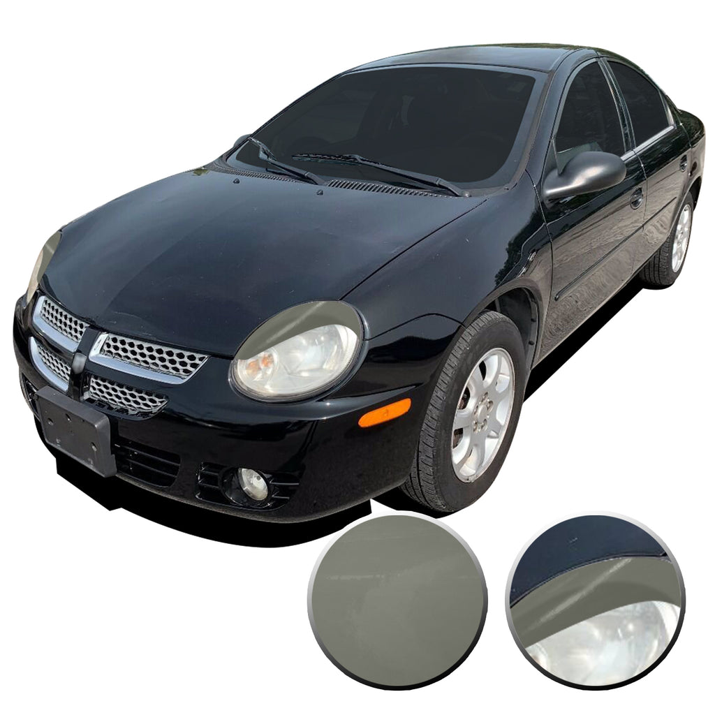 Headlight Eyelid Eyebrow Overlay Vinyl Decal Compatible with Dodge Neon SRT-4 R/T SXT 2003 2004 2005