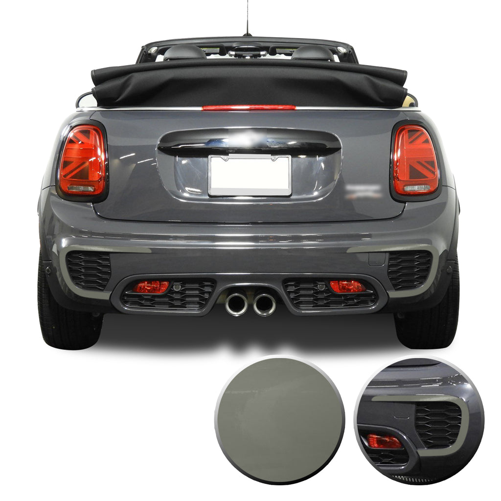 Rear Bumper Bezel Accent Vinyl Decal Overlay Wrap Compatible with John Cooper Works F56 F57 F55 Mini 2015-2020