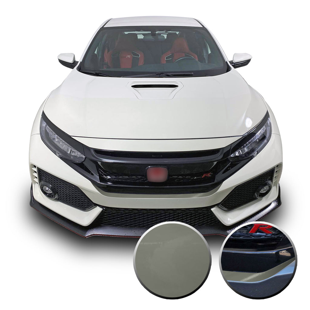 Front Bumper Fangs Accent Vinyl Wrap Compatible with Honda Civic Sedan, Coupe, SI, Hatchback, Type R 2016-2020