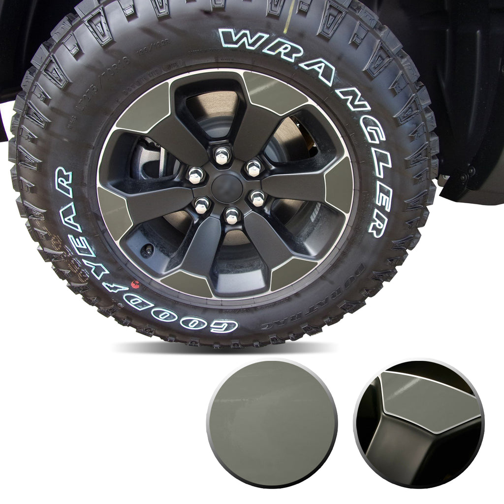 18" Wheel Precut Vinyl Wrap Graphic Decal Overlay Kit Compatible with and Fits Ram 1500 Rebel 2019-2020