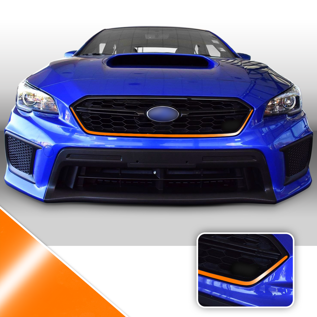 Front Grille Pinstripe Vinyl Decal Overlay Wrap Trim Compatible with and Fits WRX STi 2018-2020