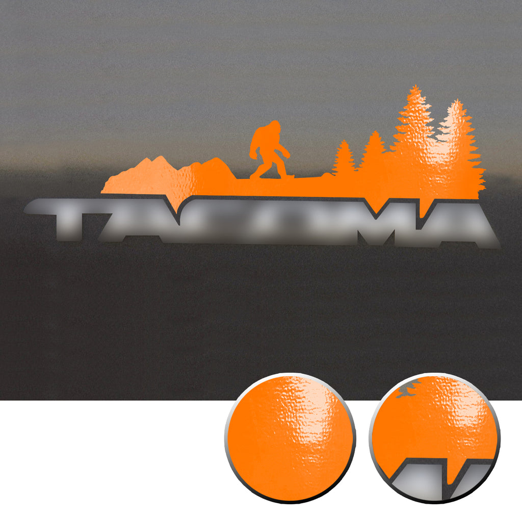 2x Door Badge Emblem Bigfoot Vinyl Decals Overlay Compatible with Toyota Tacoma 2005-2015