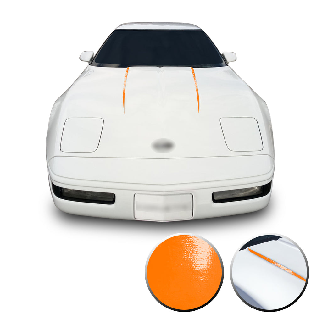 Hood Spears Graphic Overlay Pre Cut Vinyl Decal Compatible with Chevrolet Corvette C4 1984-1996