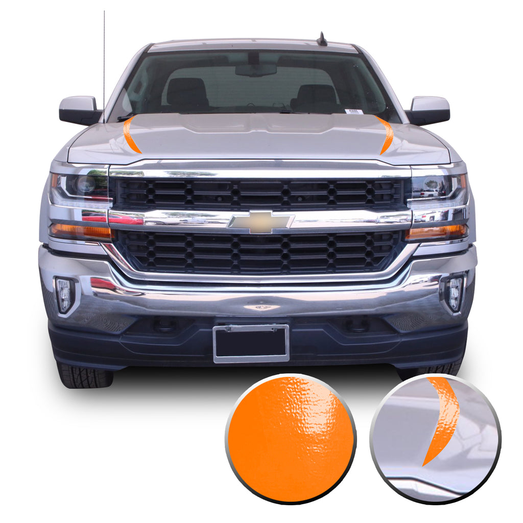 Hood Spears Graphic Overlay Vinyl Decal Wrap Compatible with Silverado 1500 2016-2018