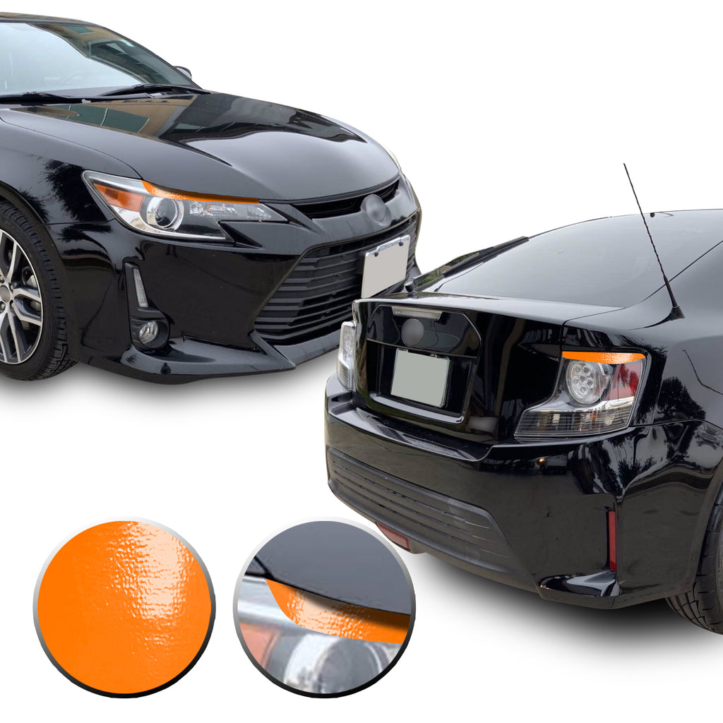 Headlight & Tail Light Eyelid Eyebrow Overlay Vinyl Decal Compatible with Scion tC 2014-2016