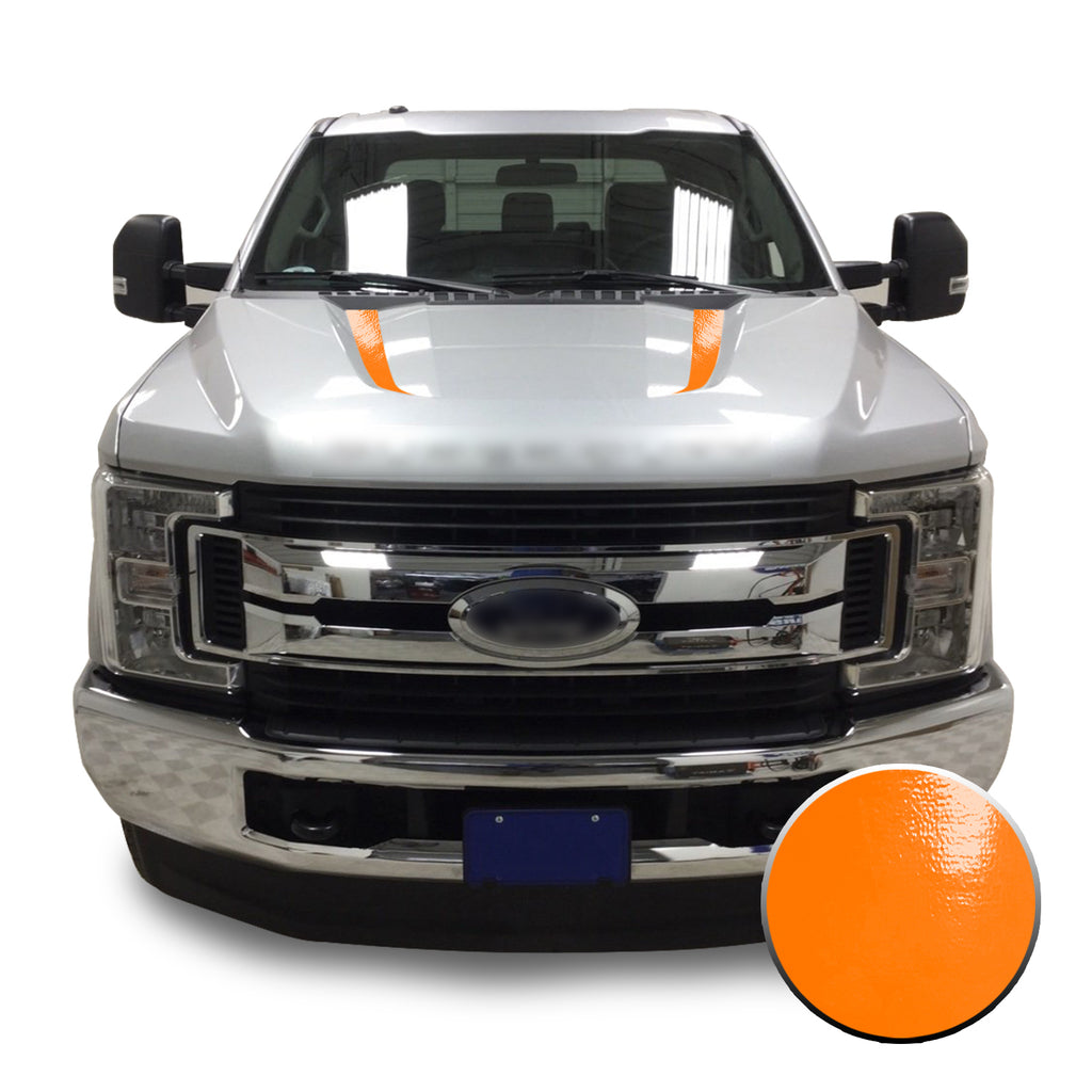 Hood Spears Stripes Vinyl Decal Overlay Wrap Trim Compatible with and Fits Super Duty F250 F350 F450 2017-2019