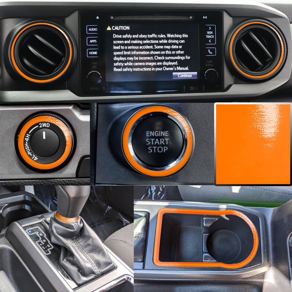 Dashboard Interior Trim Vinyl Overlay Decal Compatible with Tacoma 2016, 2017, 2018, 2019, 2020
