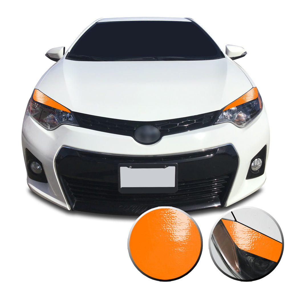 Headlight Eyelid Accent Vinyl Decal Overlay Wrap Trim Compatible with and Fits Toyota Corolla 2014-2016