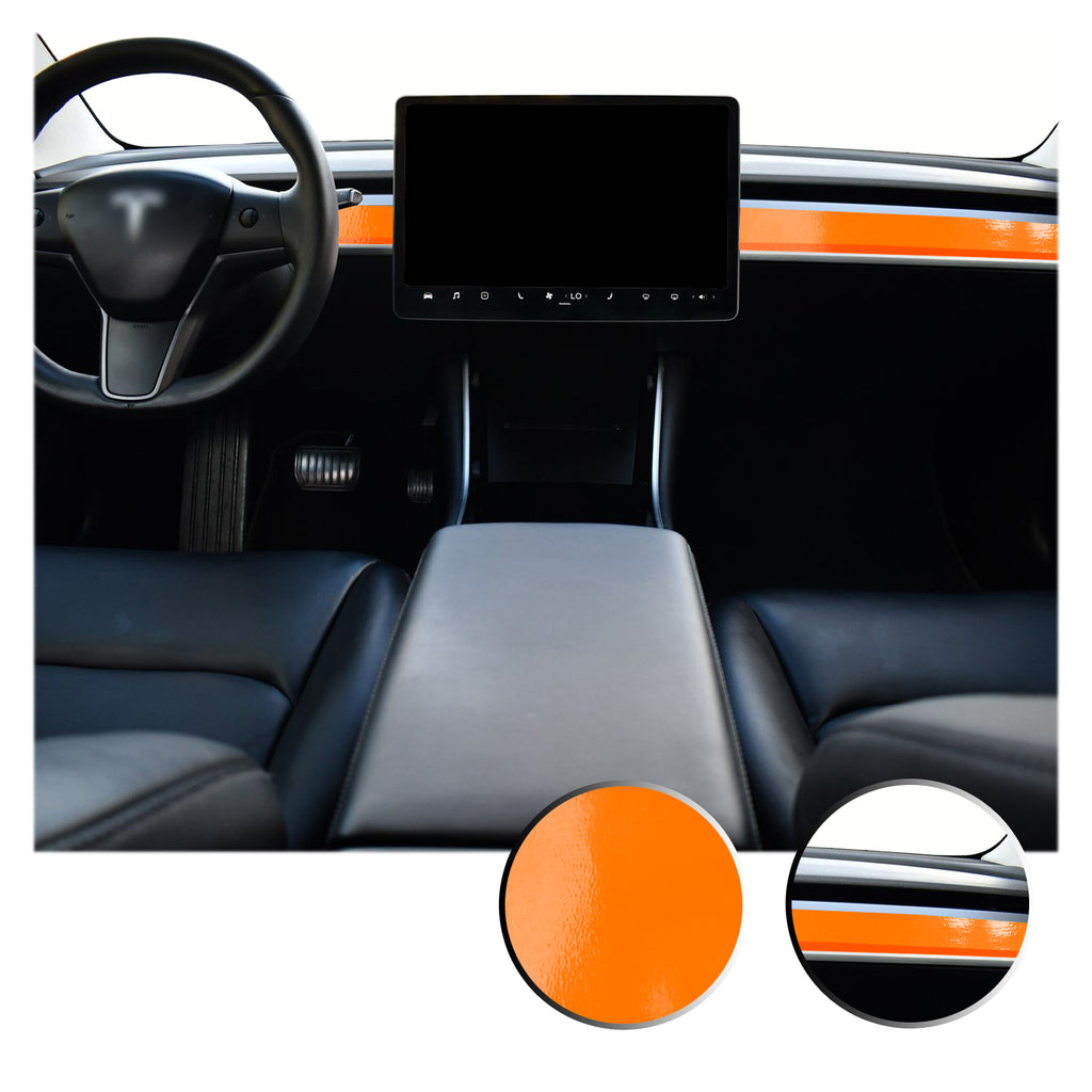 Dashboard Overlay Decal Trim Kit Compatible with and Fits Tesla Model 3 2017-2020