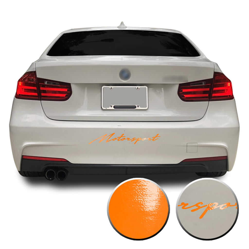 Motorsport Universal Rear Bumper Banner Graphic Overlay Pre Cut Vinyl Decal