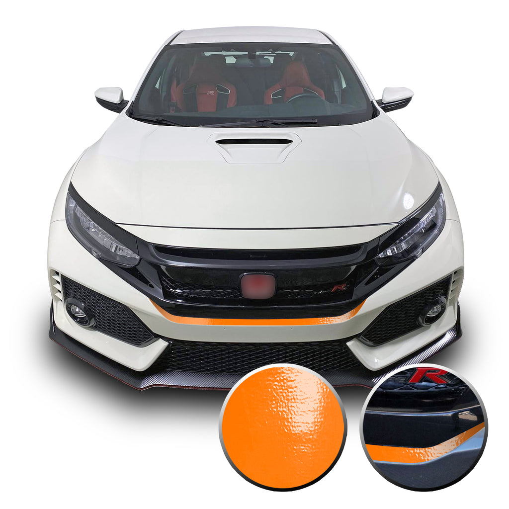 Front Bumper Fangs Accent Vinyl Wrap Compatible with Honda Civic Sedan, Coupe, SI, Hatchback, Type R 2016-2020