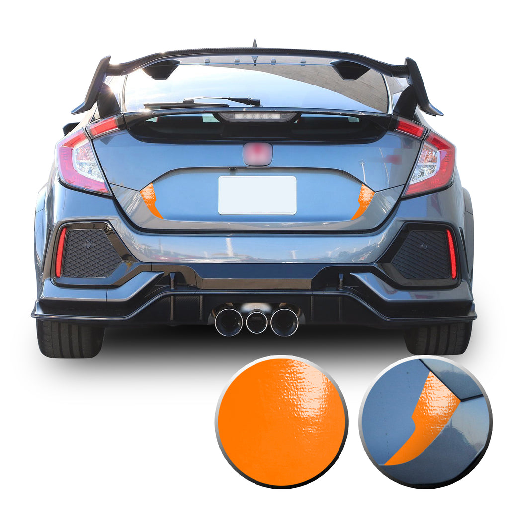 Trunk Fangs Accent Vinyl Decal Overlay Wrap Compatible with Honda Civic Sedan Hatchback 2016-2020